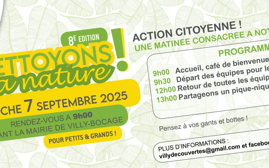 Nettoyons la nature 8ème édition le 7 septembre 2025 !